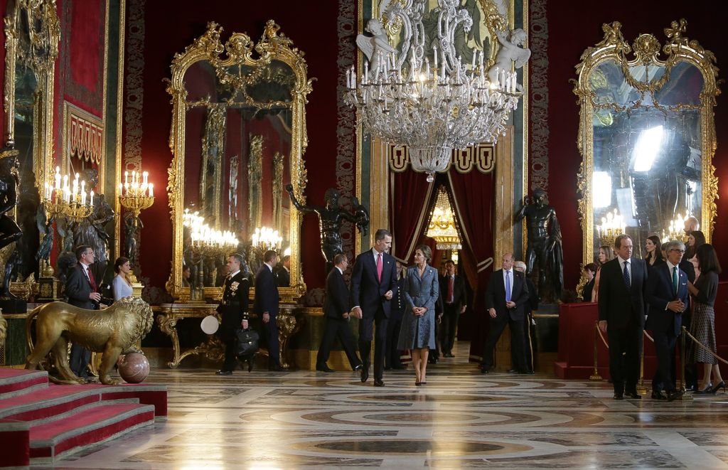 Reyes Felipe y Letizia el 12 de octubre de 2017