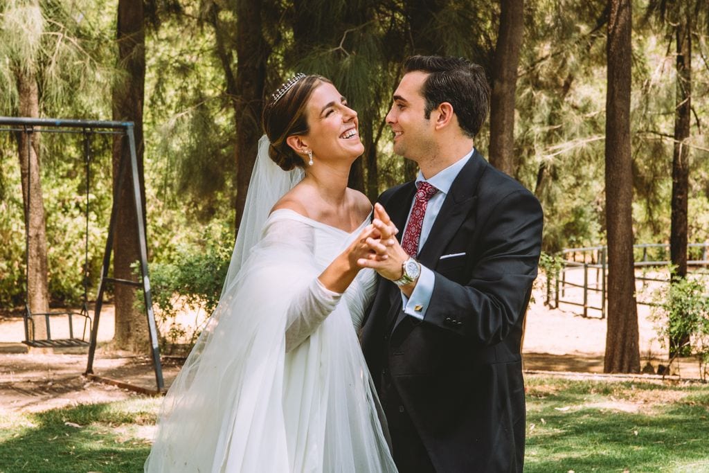 Vestido de novia Marcela Mansergas baile novios