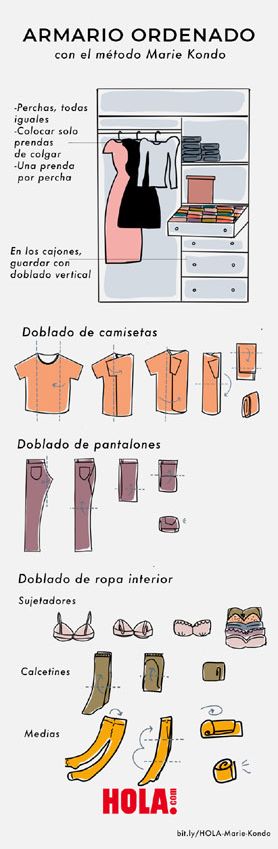 El método de Marie Kondo para doblar y guardar la ropa