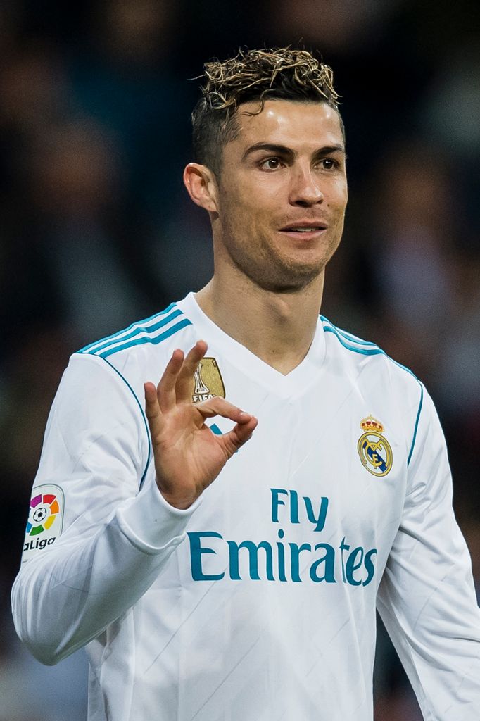 Durante su etapa en el Real Madrid, Cristiano Ronaldo lució reflejos rubios en su melena.