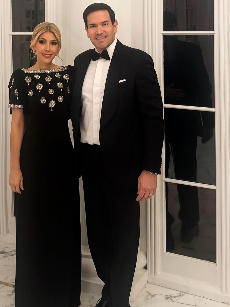 El secretario de Estado Marco Rubio y su esposa Jeanette Dousdebes Rubio.