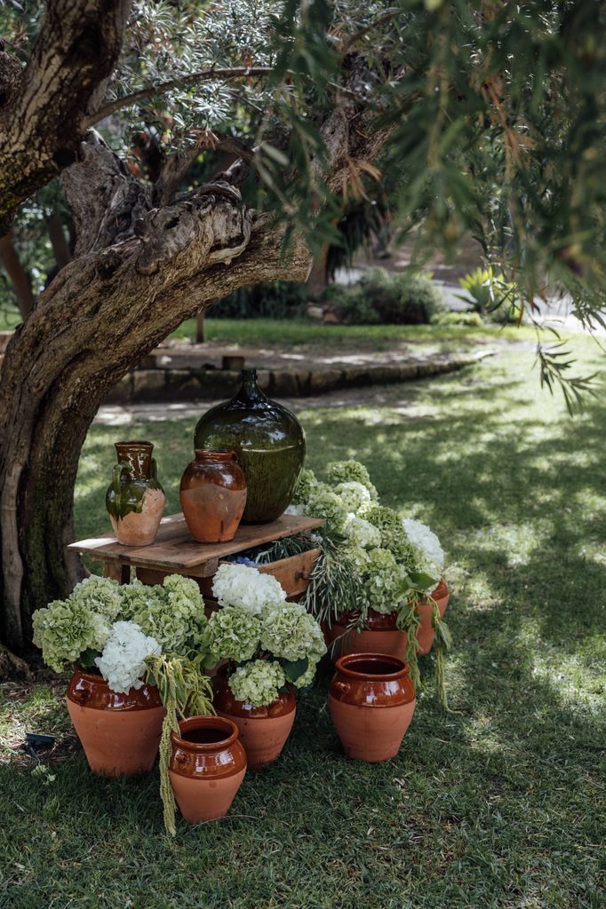 Decoración de rincón de bienvenida en una boda