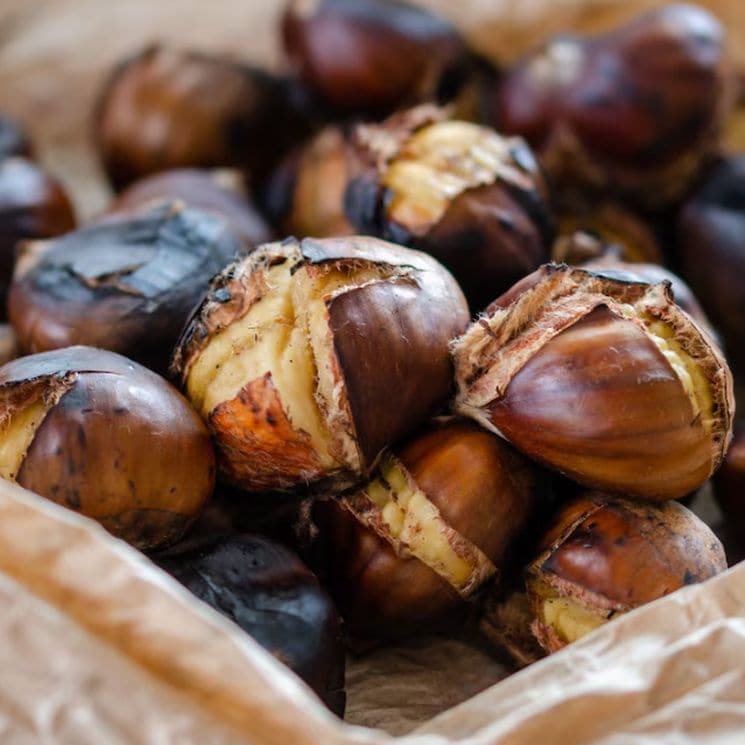 Castañas en el microondas