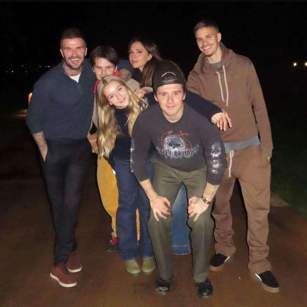 David Beckham con sus hijos