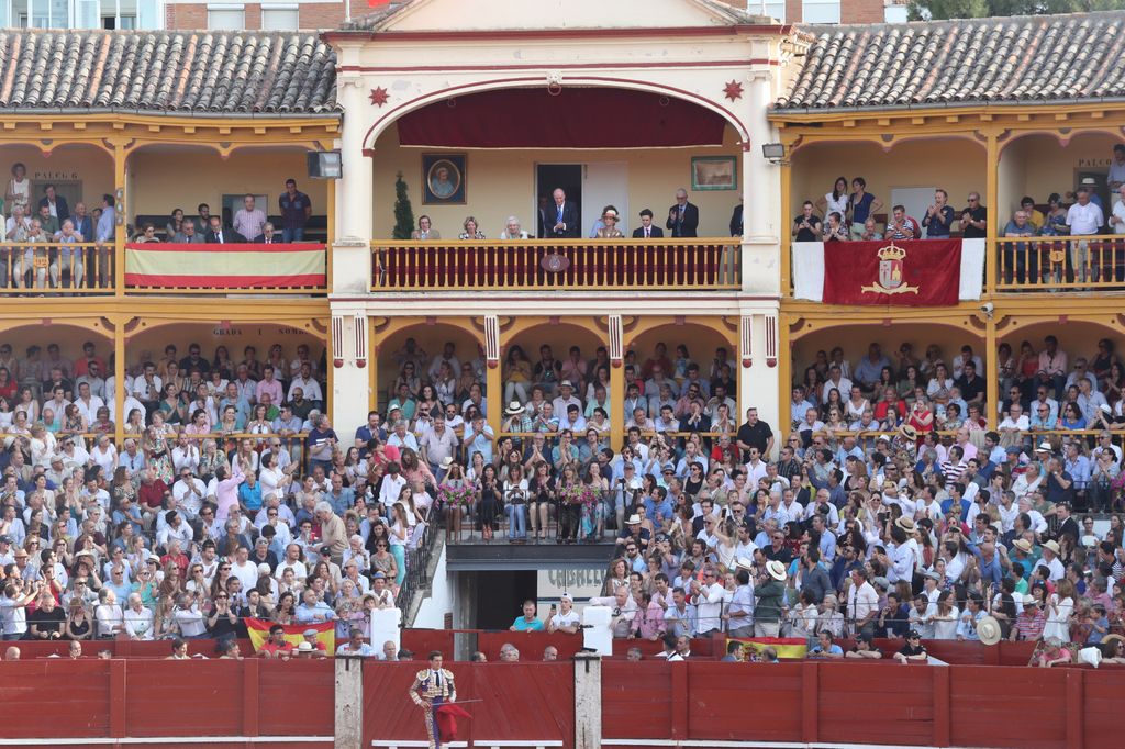 El rey Juan Carlos I en la plaza de Toros de Aranjuez en 2019