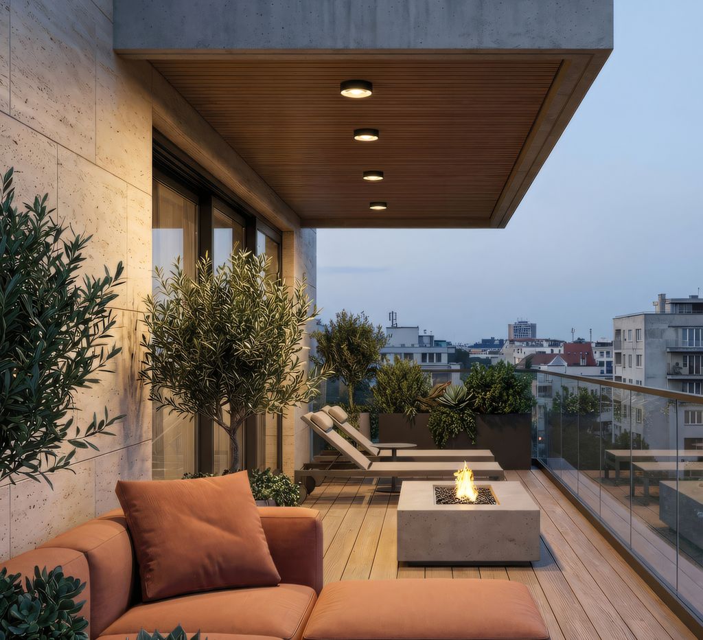 Terraza urbana de grandes dimensiones 