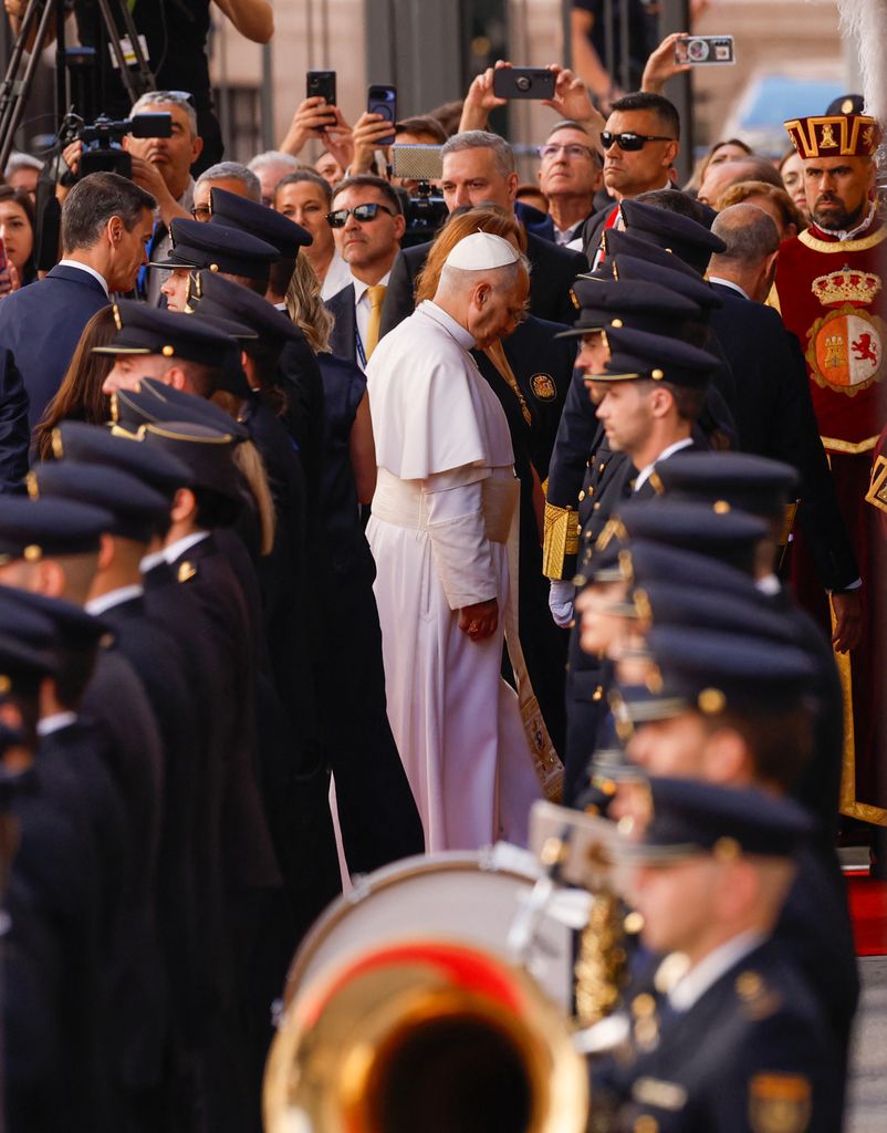El Papa Leon XIV llega al Congreso de los Diputados de Madrid el 8 de junio de 2026