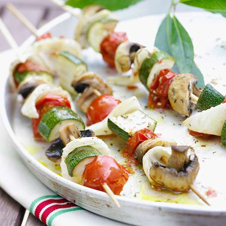 Brochetas de verduras