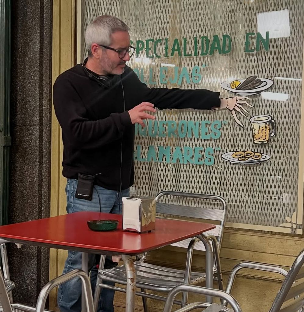 Jacobo Martos en el set de 'Aída y vuelta'