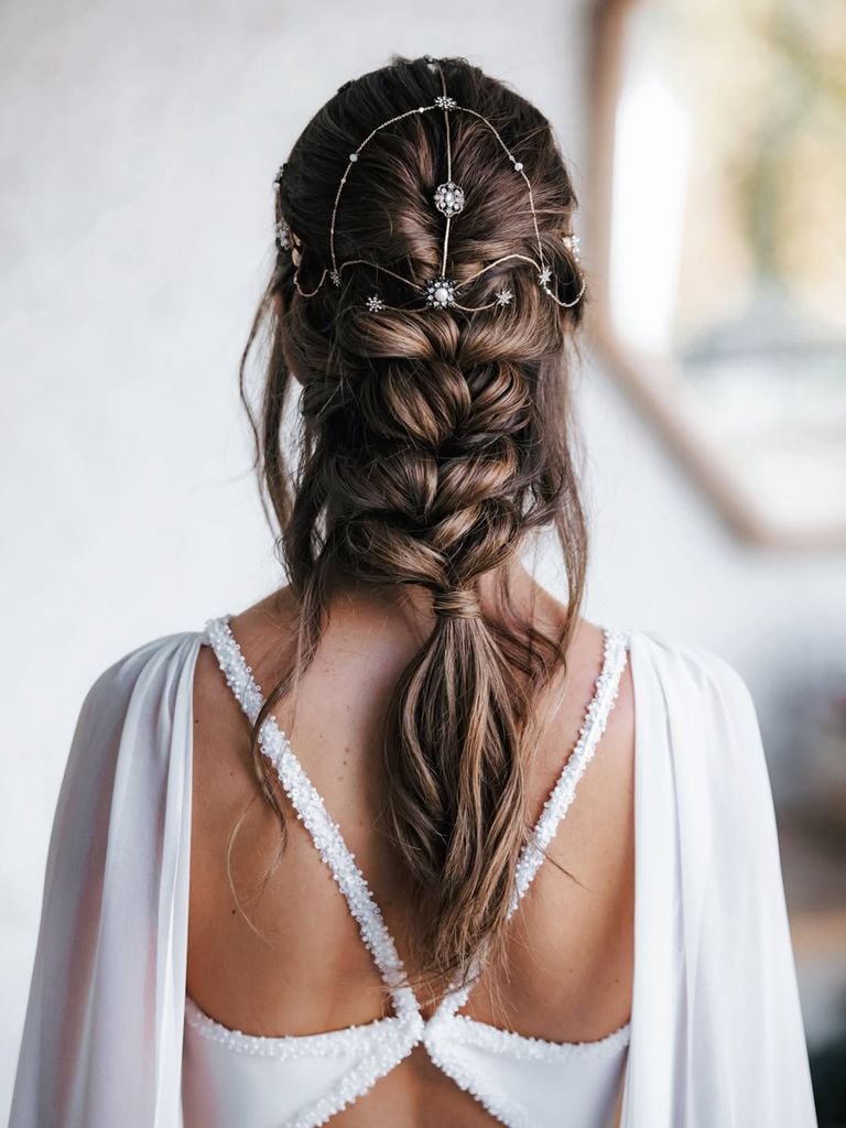 Casquete joya de novia de Cala by Lilian