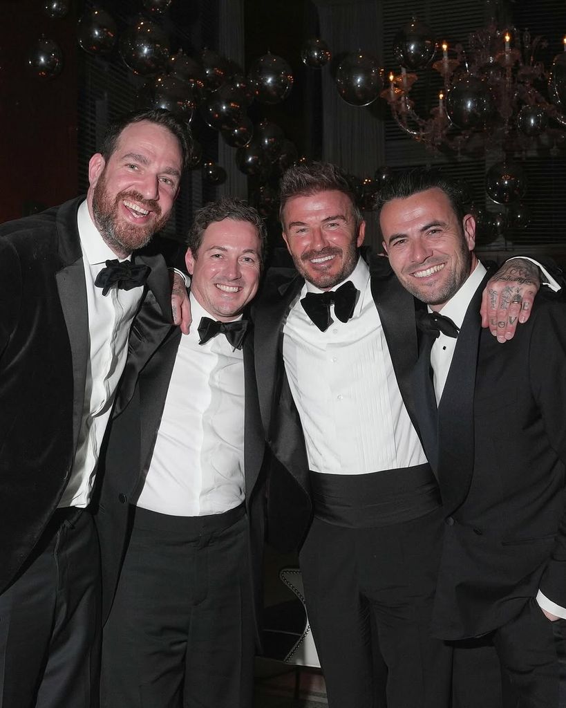 'Amigos para toda la vida', dijo de esta foto junto a Gabe Turner, David Gardner y Ben Winston