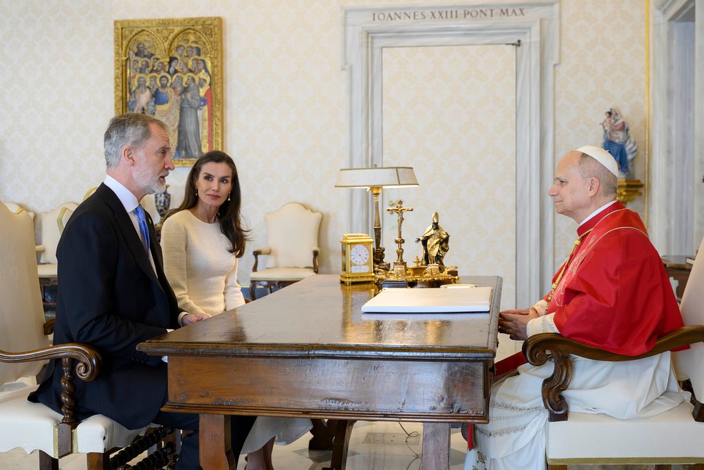 Los Reyes en la audiencia con León XIV