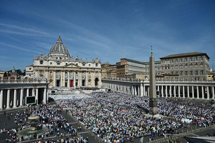 La Plaza de San Pedro en el Vaticano