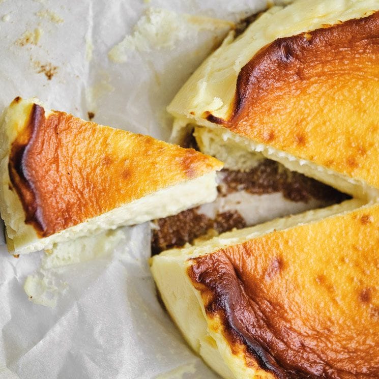 Tarta de queso y chocolate blanco