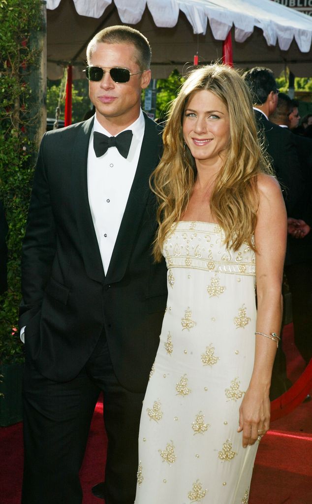 Jennifer Aniston y Brad Pitt en los premios Emmy, 2004.