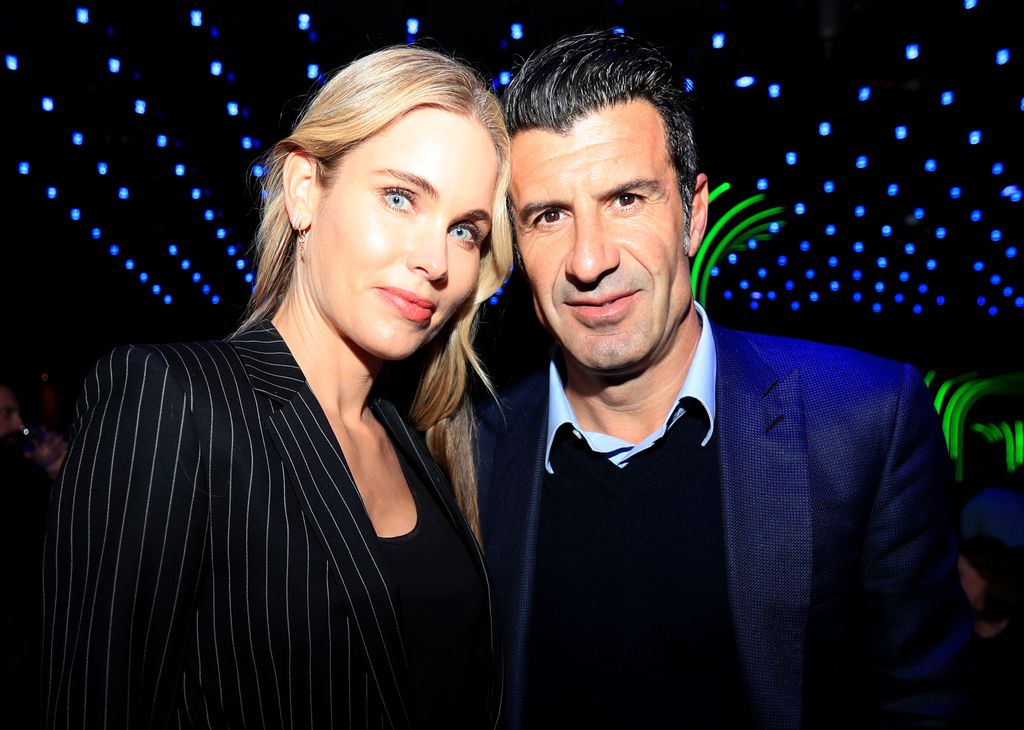 Helen Svedin y Luis Figo