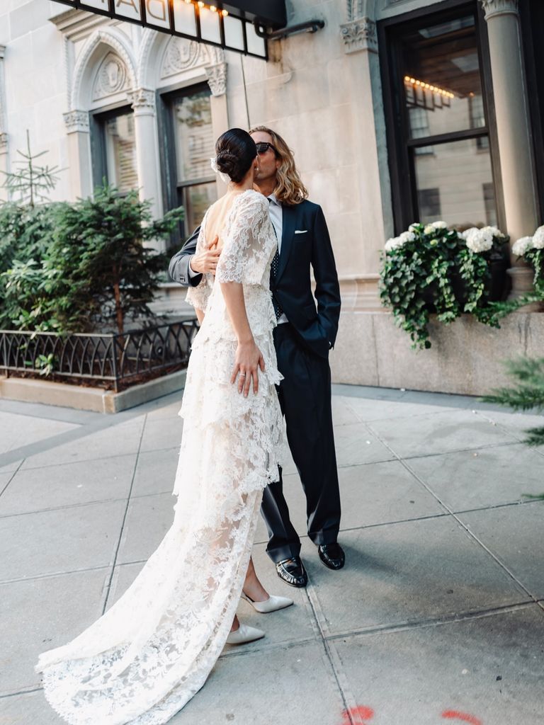 La pareja el día de su boda
