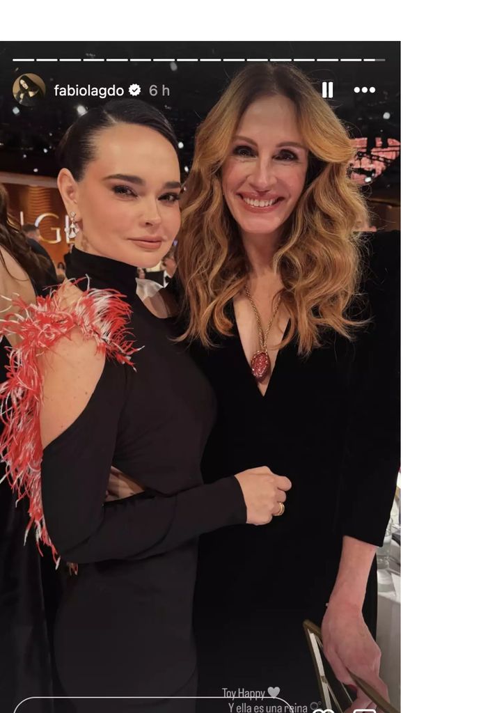 Fabiola presumió su encuentro con la gran Julia Roberts.