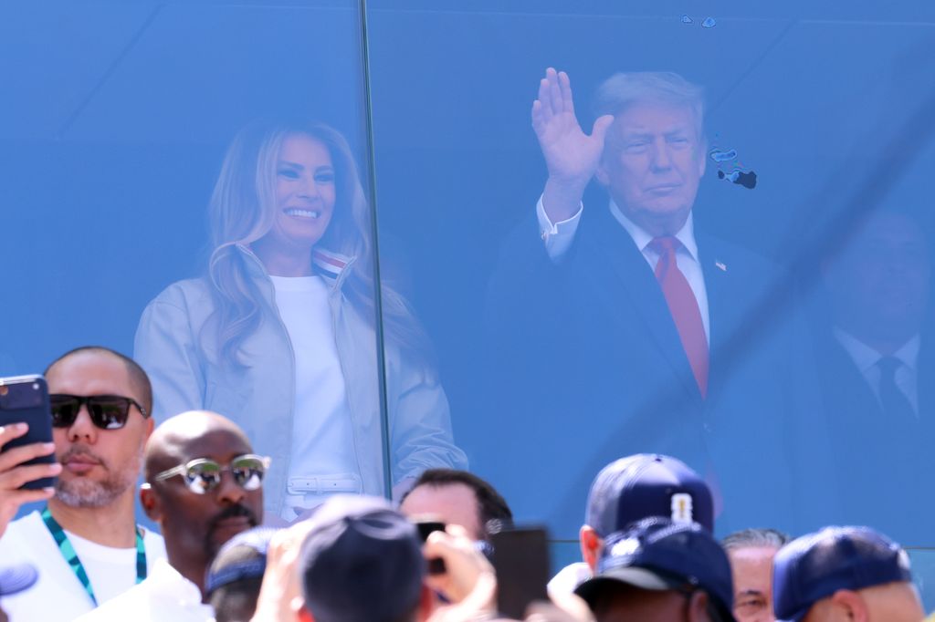 Donald J. Trump y Melania Trump en la final del Mundial.