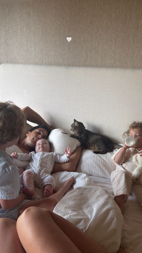 Foto familiar de la mañana del bautizo