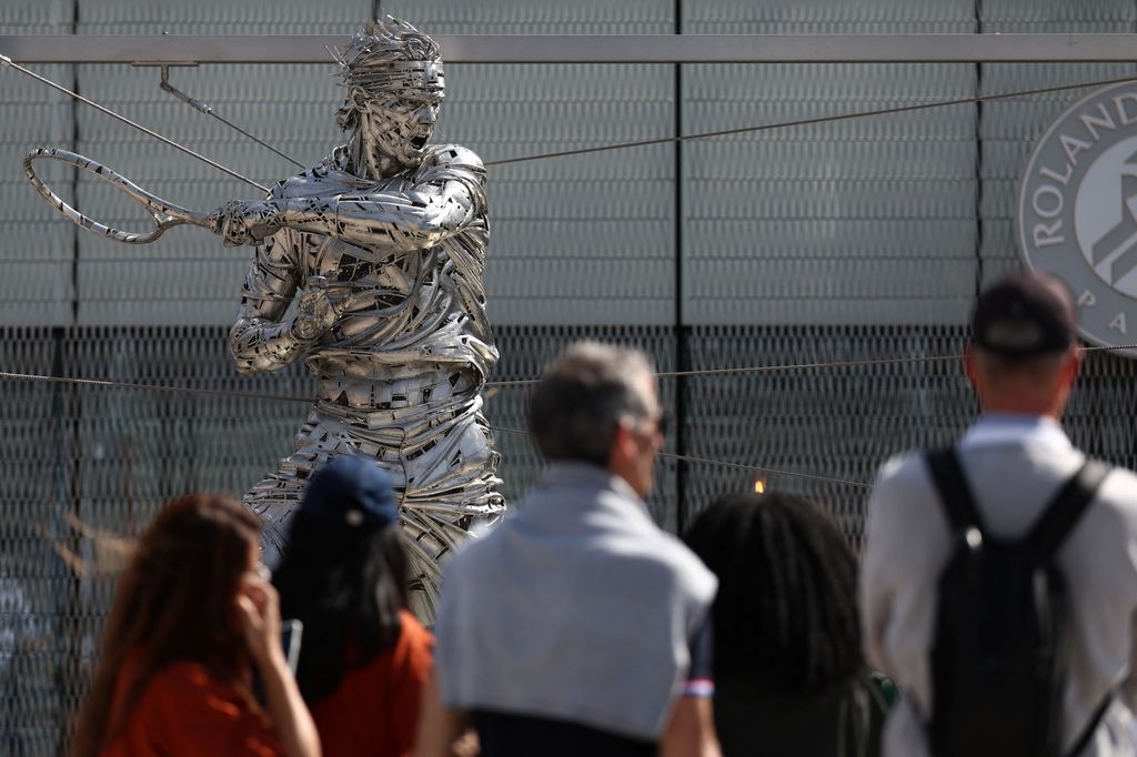 El legado de Rafa Nadal en Roland Garros quedó inmortalizado en esta estatua