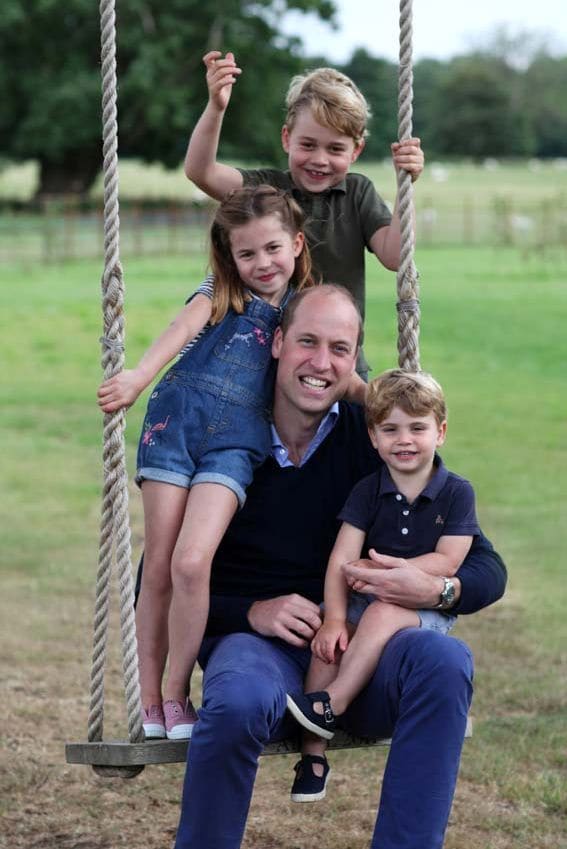 Príncipe Guillermo, George de Cambridge, Charlotte de Cambridge y Louis de Cambridge