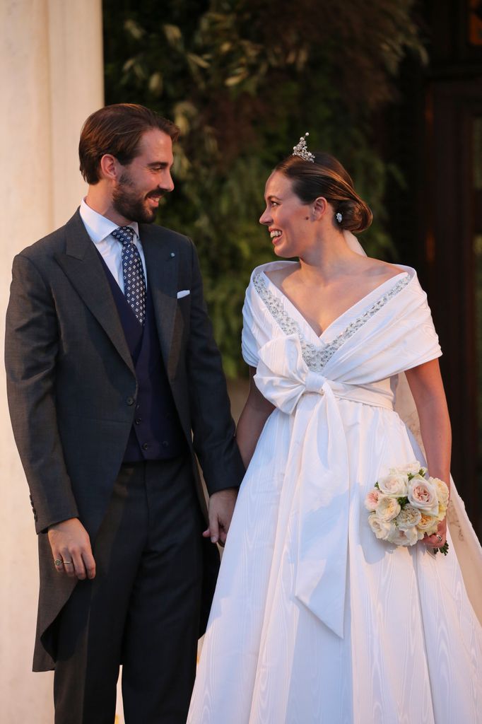 Philippos de Grecia y Nina Flohr el día de su boda
