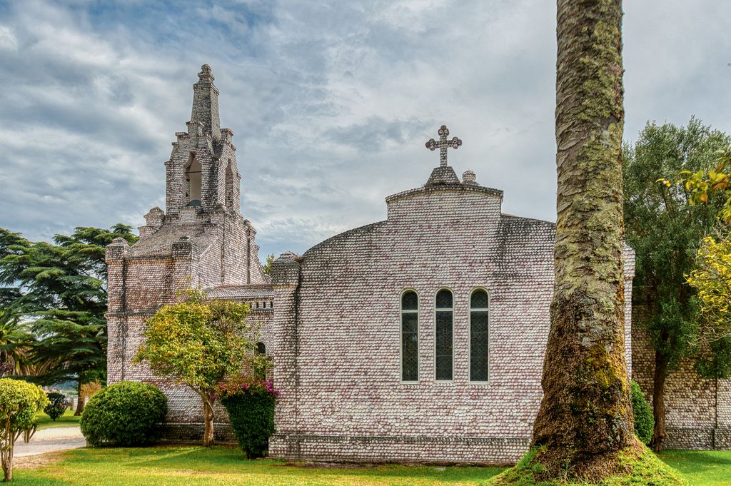 La ermita de las conchas de vieira, La Toja, Pontevedra, Galicia