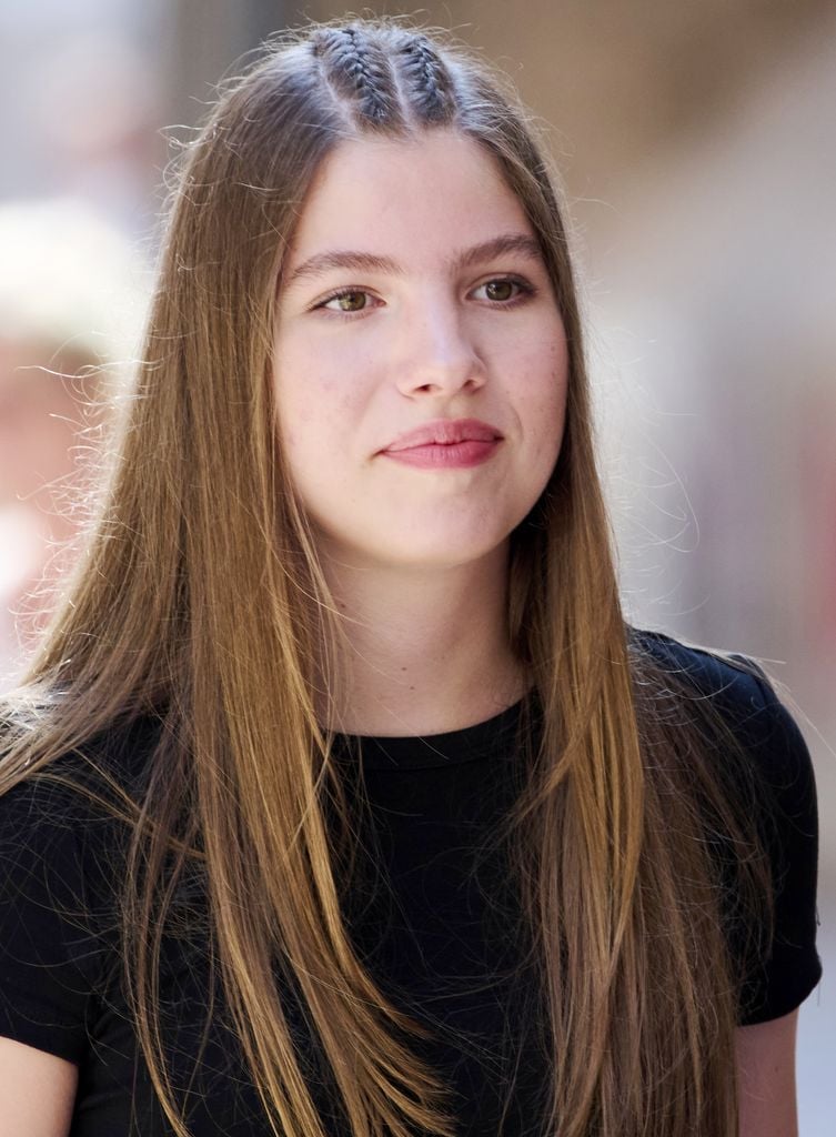 PALMA DE MALLORCA, SPAIN - AUGUST 06: Princess Sofia of Spain is seen visiting the Plaza Mayor and the center of Palma de Mallorca on August 06, 2024 in Palma de Mallorca, Spain. (Photo by Carlos Alvarez/Getty Images)