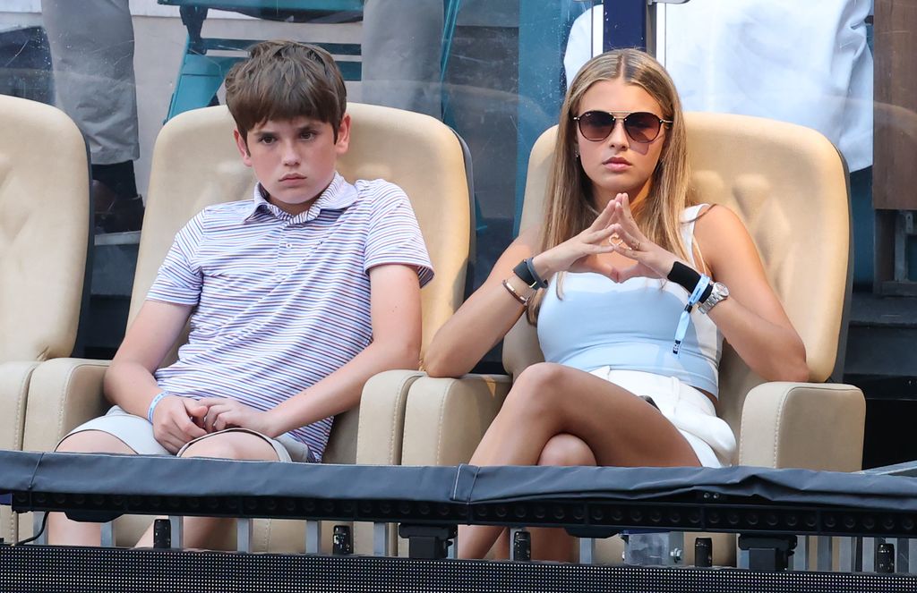 Los hijos de Vanessa Trump, concentrados viendo el duelo entre Sabalenka y Gauff