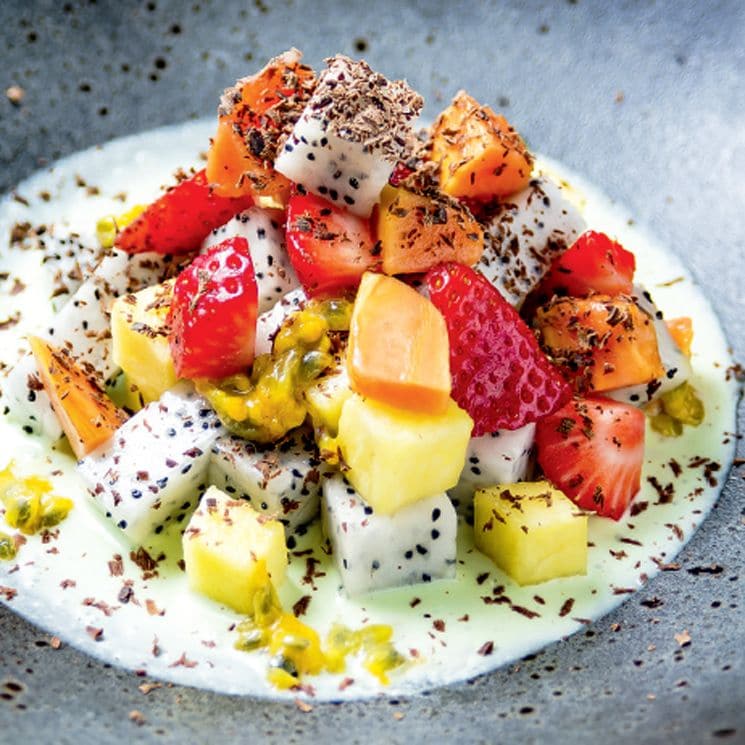 Yogur con macedonia tropical 