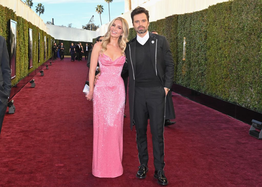 Annabelle Wallis, Sebastian Stan during the 82nd Annual Golden Globes held at The Beverly Hilton on January 05, 2025 in Beverly Hills, California. (Photo by Earl Gibson III/GG2025/Penske Media via Getty Images)