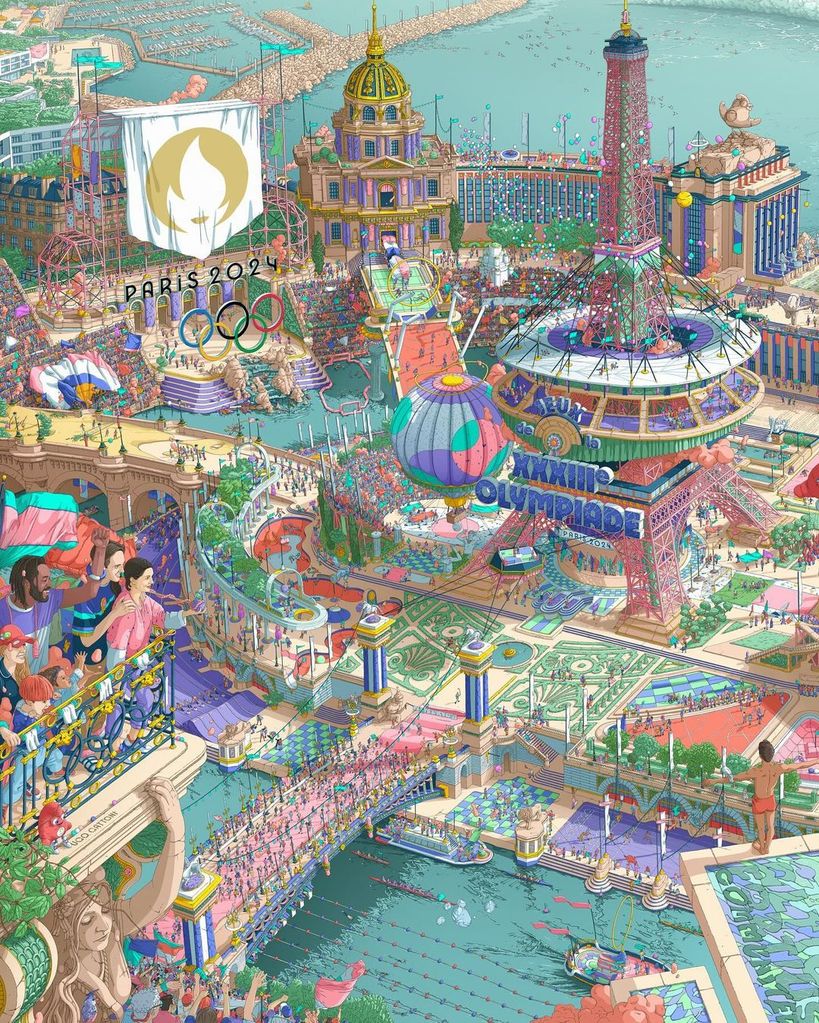 Póster oficial de los Juegos Olímpicos de París 2024