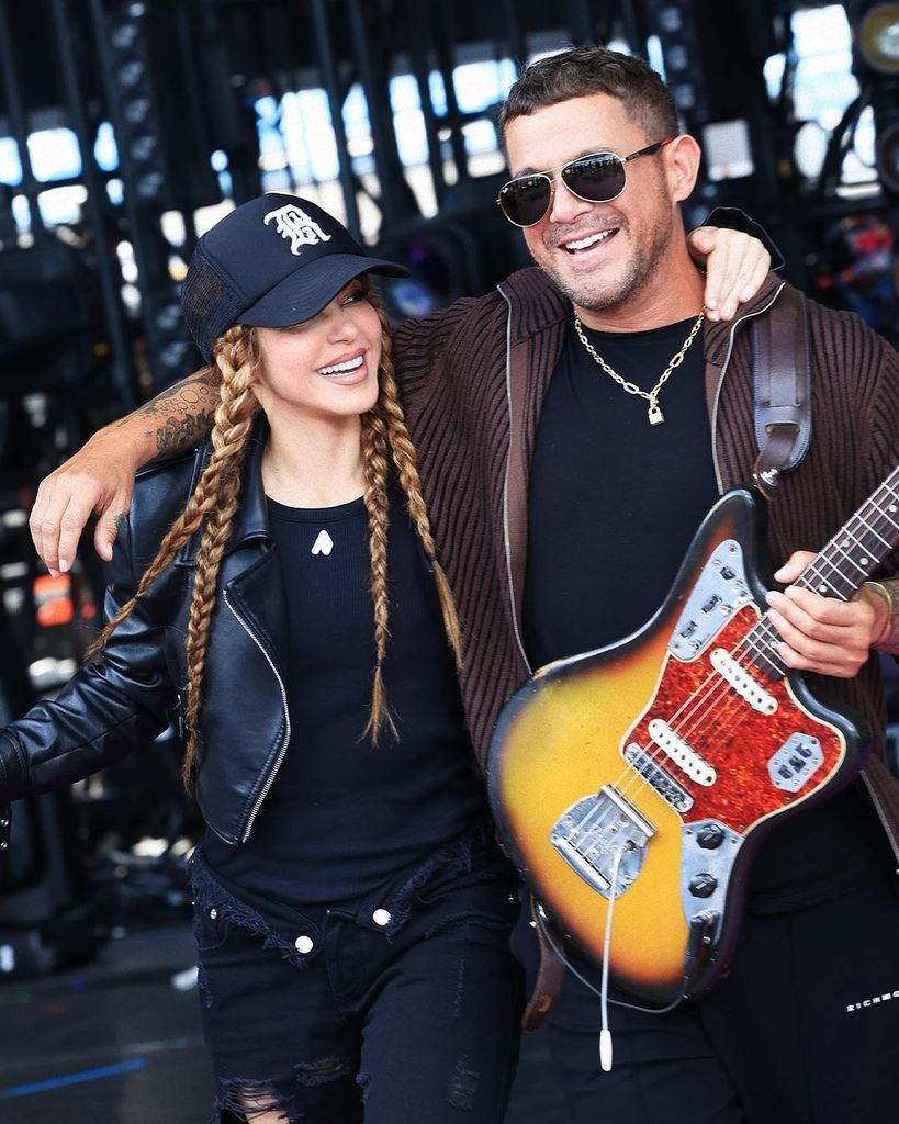 Shakira y Alejandro Sanz en el concierto de Charlotte