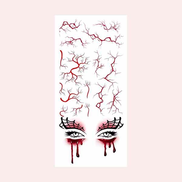 4 Hojas de Tatuajes Temporales de Vasos Sanguíneos Aliexpress