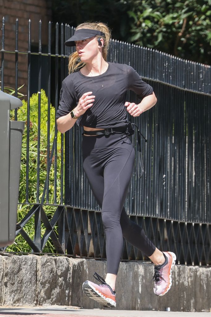 Amber Heard corriendo en Madrid en abril de 2024