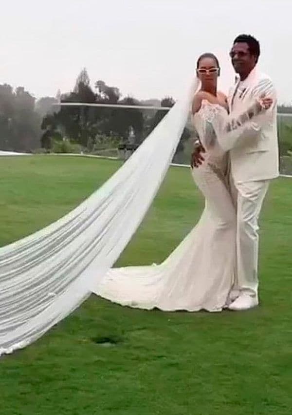 Beyoncé en su boda con Jay Z