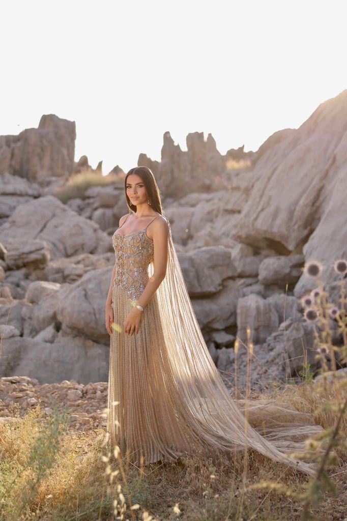 Zein Qutami con el diseño de su suegro, Elie Saab, elegido para la preboda