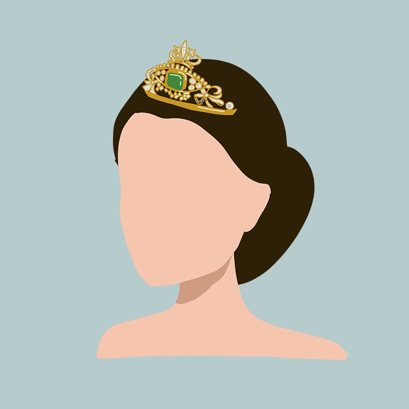 Tiara de novia moderna