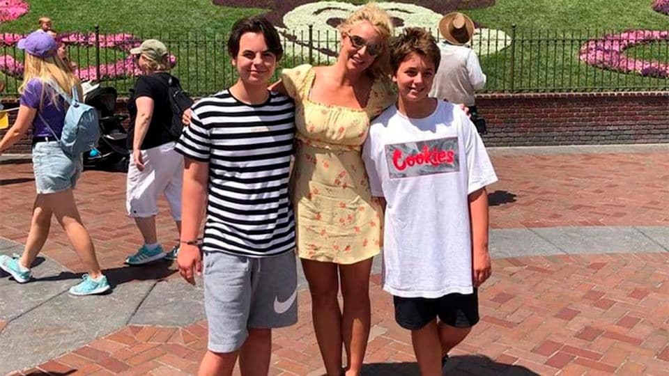 Britney Spears con sus hijos