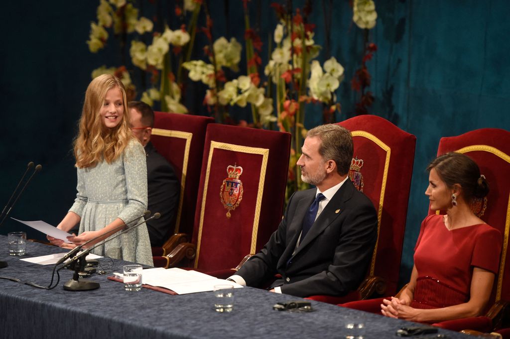 La princesa Leonor tras su primer discurso en los Premios Princesa de Asturias