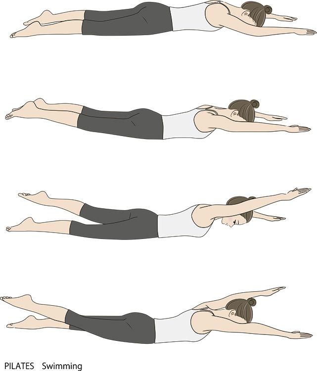 mujer haciendo ejercicio the swimming pilates