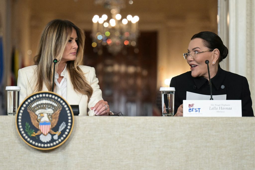 Melania Trump con Lalla Hasna