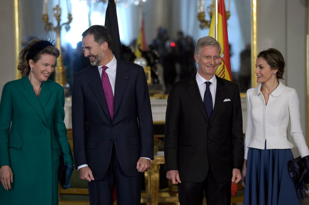 Los reyes Felipe y Letizia con los reyes Felipe y Matilde de Bélgica