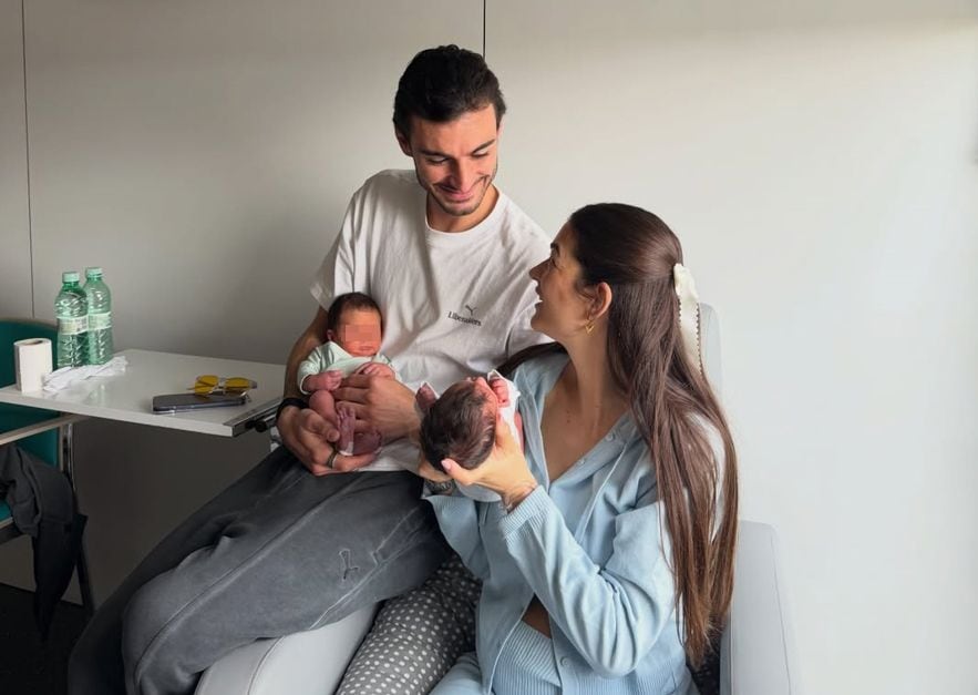 Estela Grande, con su familia