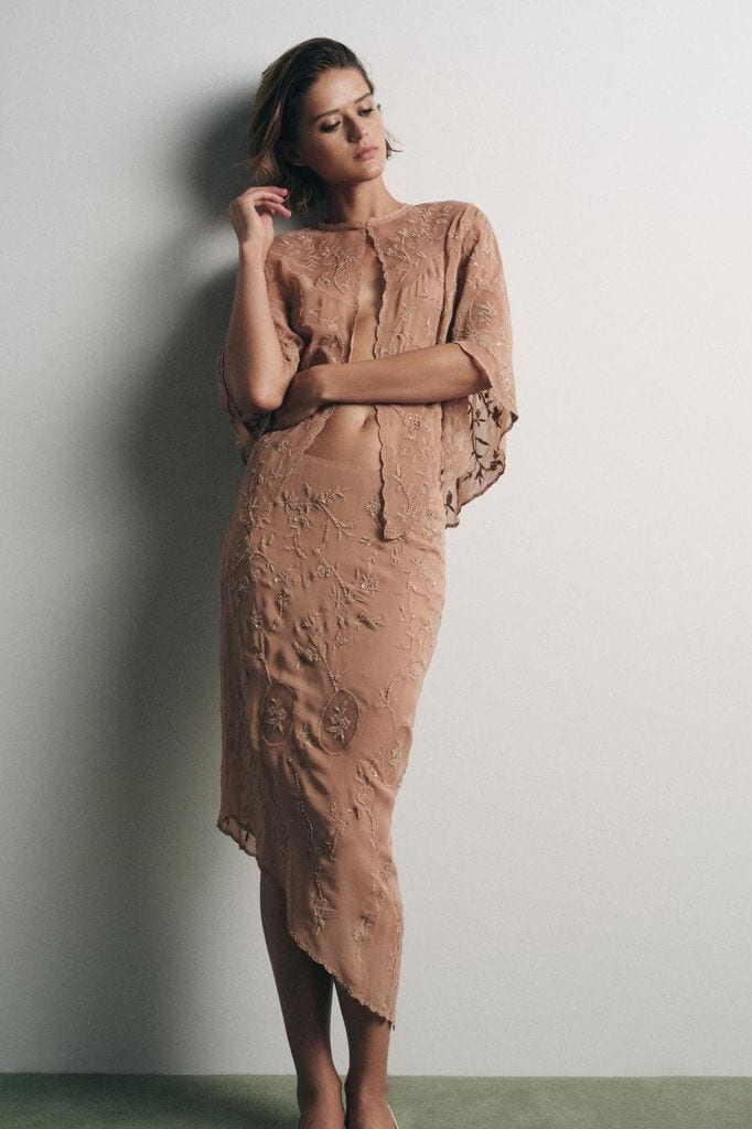 Dos piezas lencero de novia de Zara para los preparativos