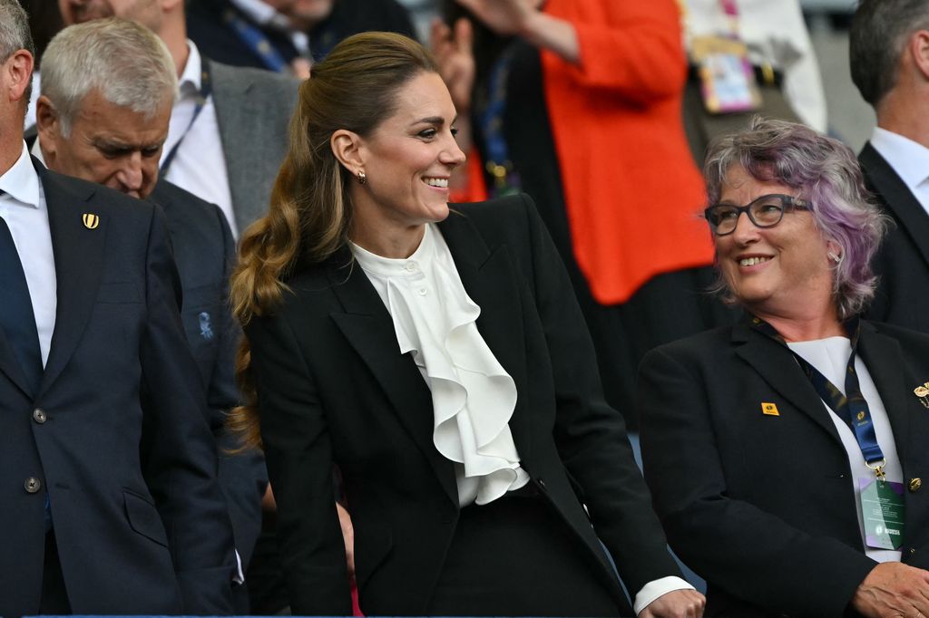 Kate Middleton, princesa de Gales, en la Women's Rugby World Cup 2025