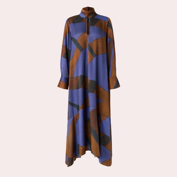 Vestido midi estampado geométrico