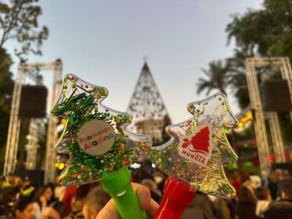 Los Gere en el encendido del árbol de Navidad de Murcia