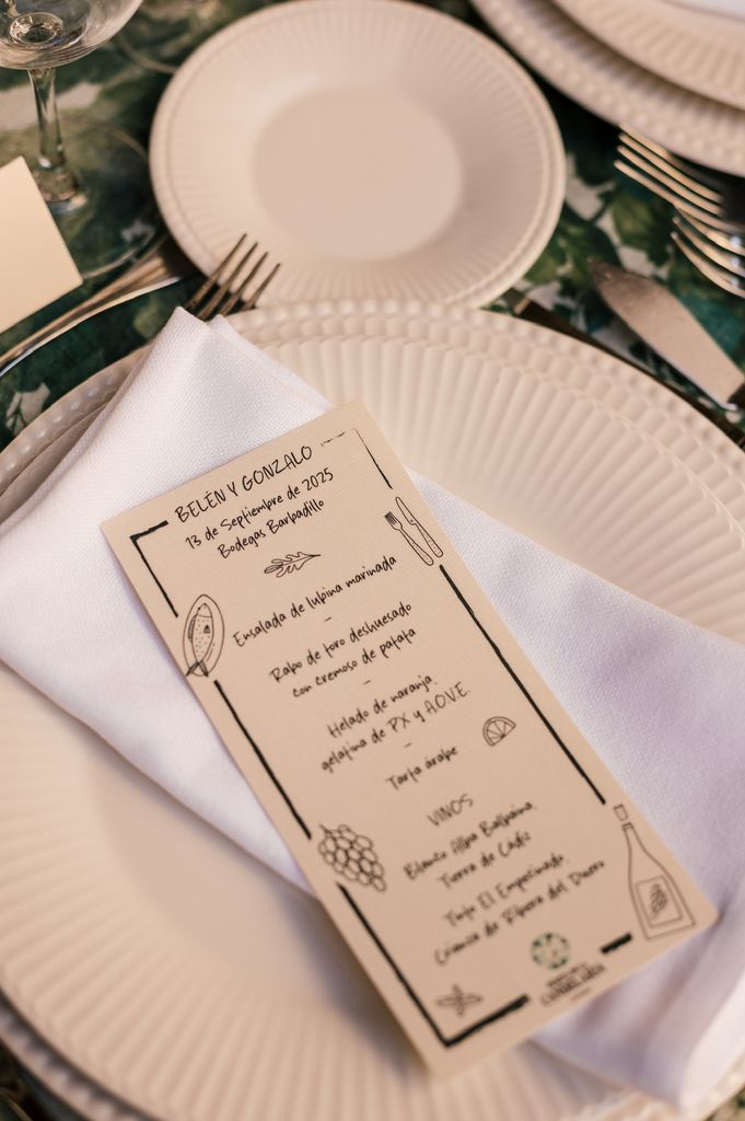 Minuta de boda
